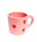 Pink Red-Heart Ceramic Mug