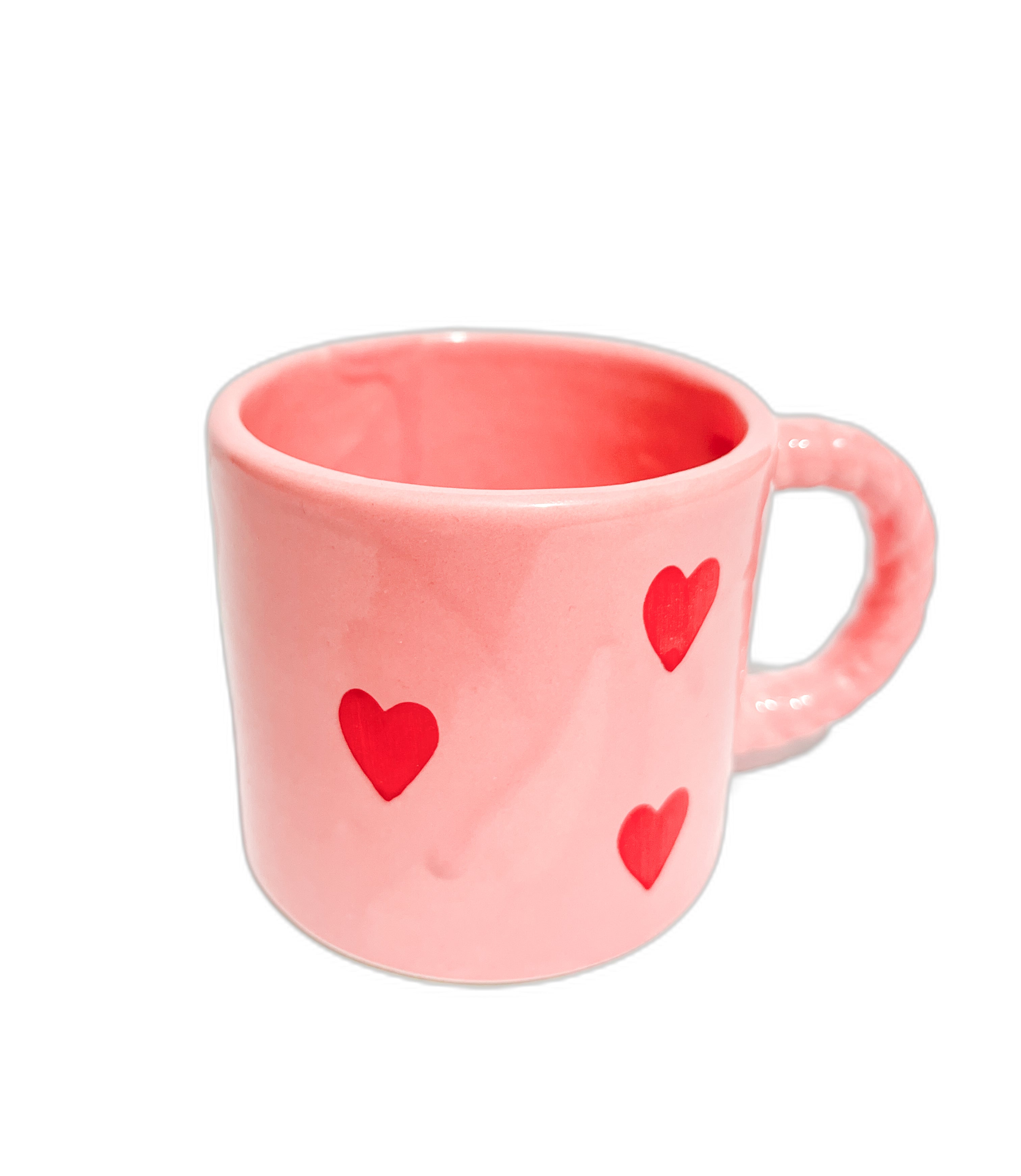 Pink Red-Heart Ceramic Mug
