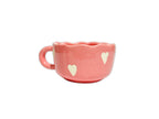 Pink Ceramic Mug with White Heart