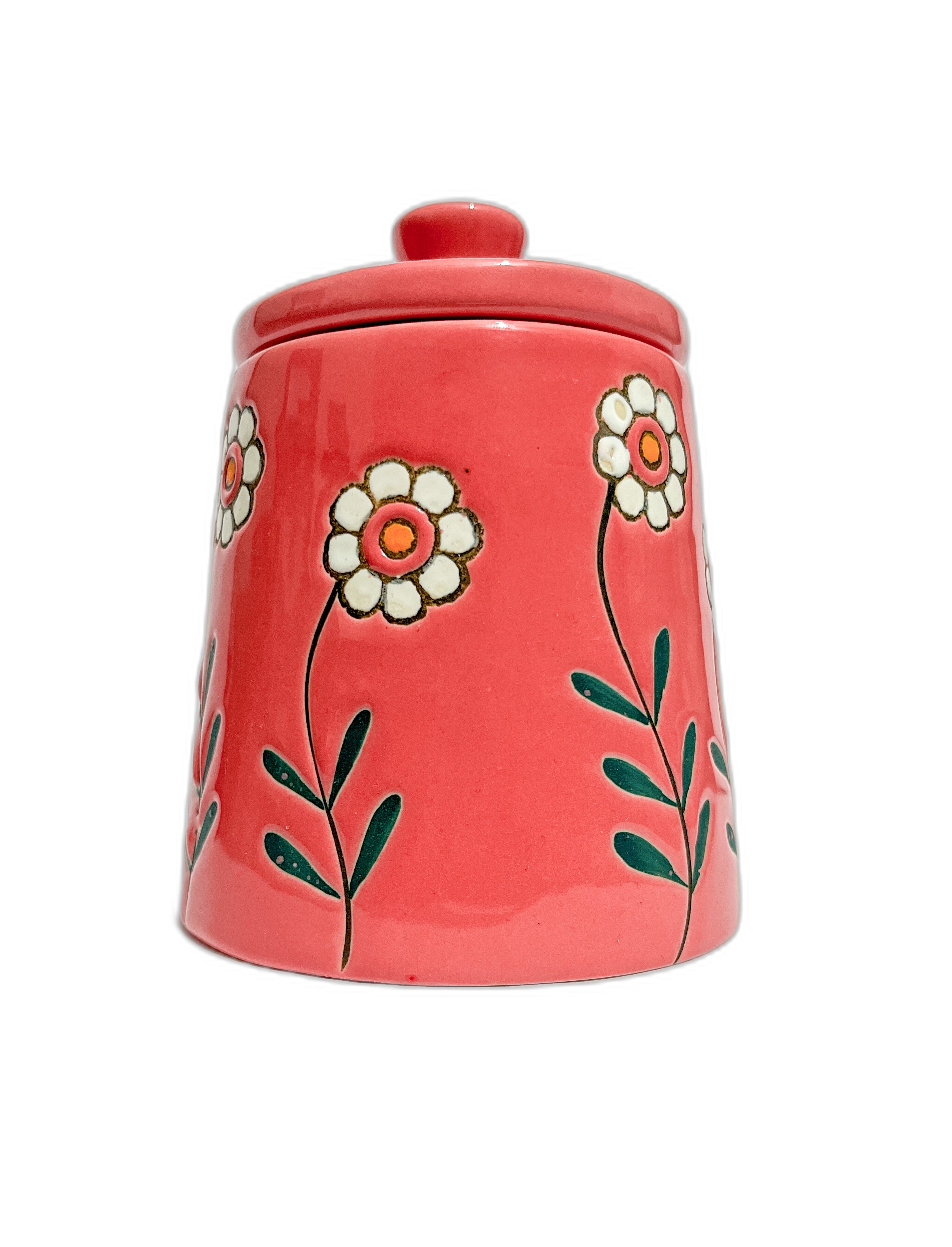 Floral Ceramic Pickle Jar – 500 ml