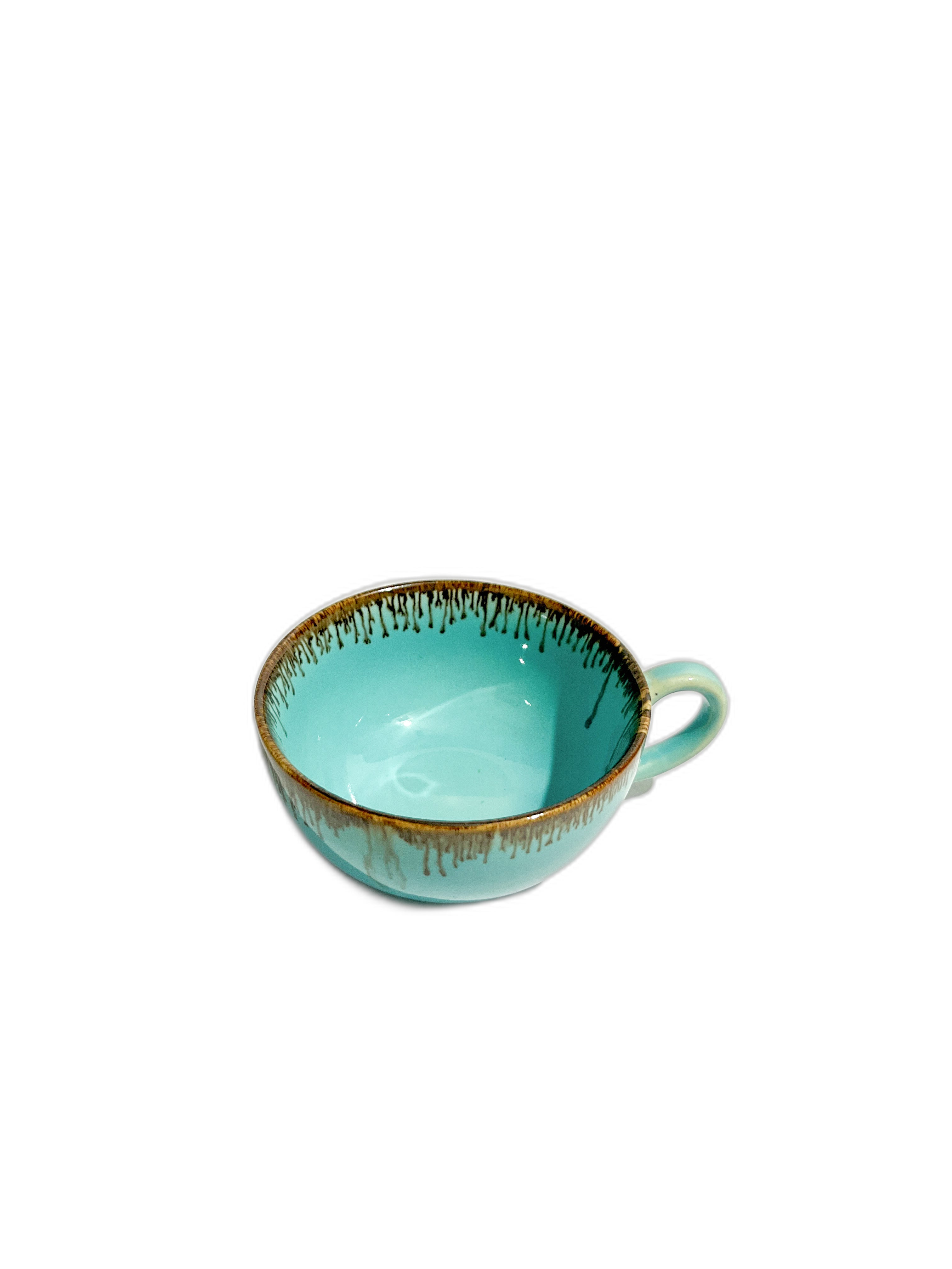 Blue Ceramic double decker Teapot for One – Small Tea Pot & Cup Set