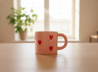 Pink Red-Heart Ceramic Mug